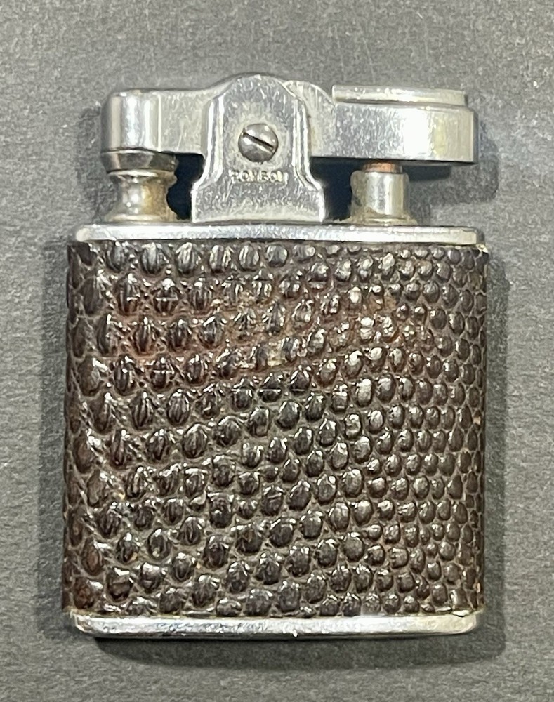 Vintage Ronson Princess Alligator Leather Automatic Lighter