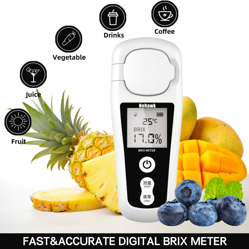 Digital Refractometer Test Sugar Drinks Brix Professional Saccharometry