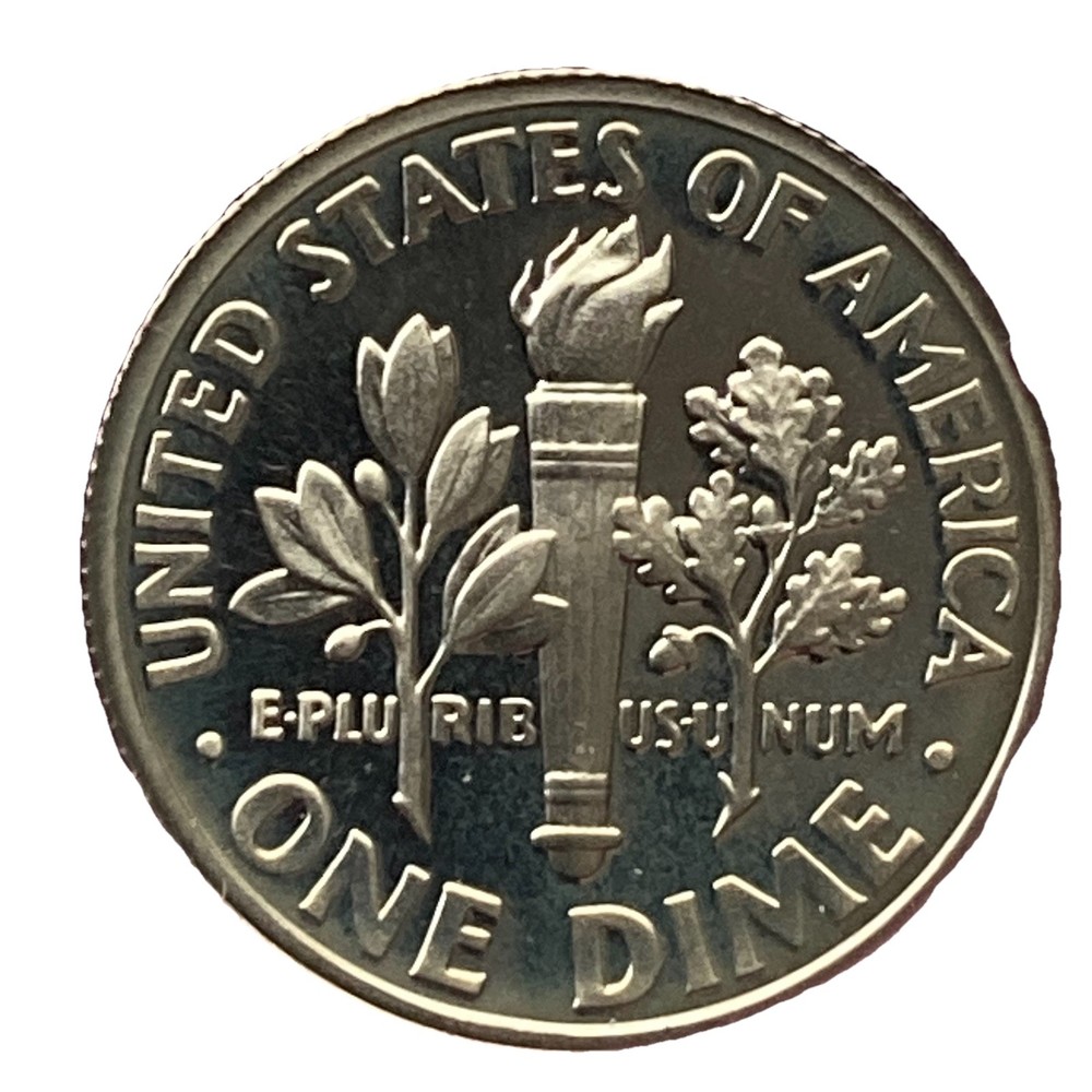 1989-S UNC Proof Type Roosevelt 10 Cent Coin.