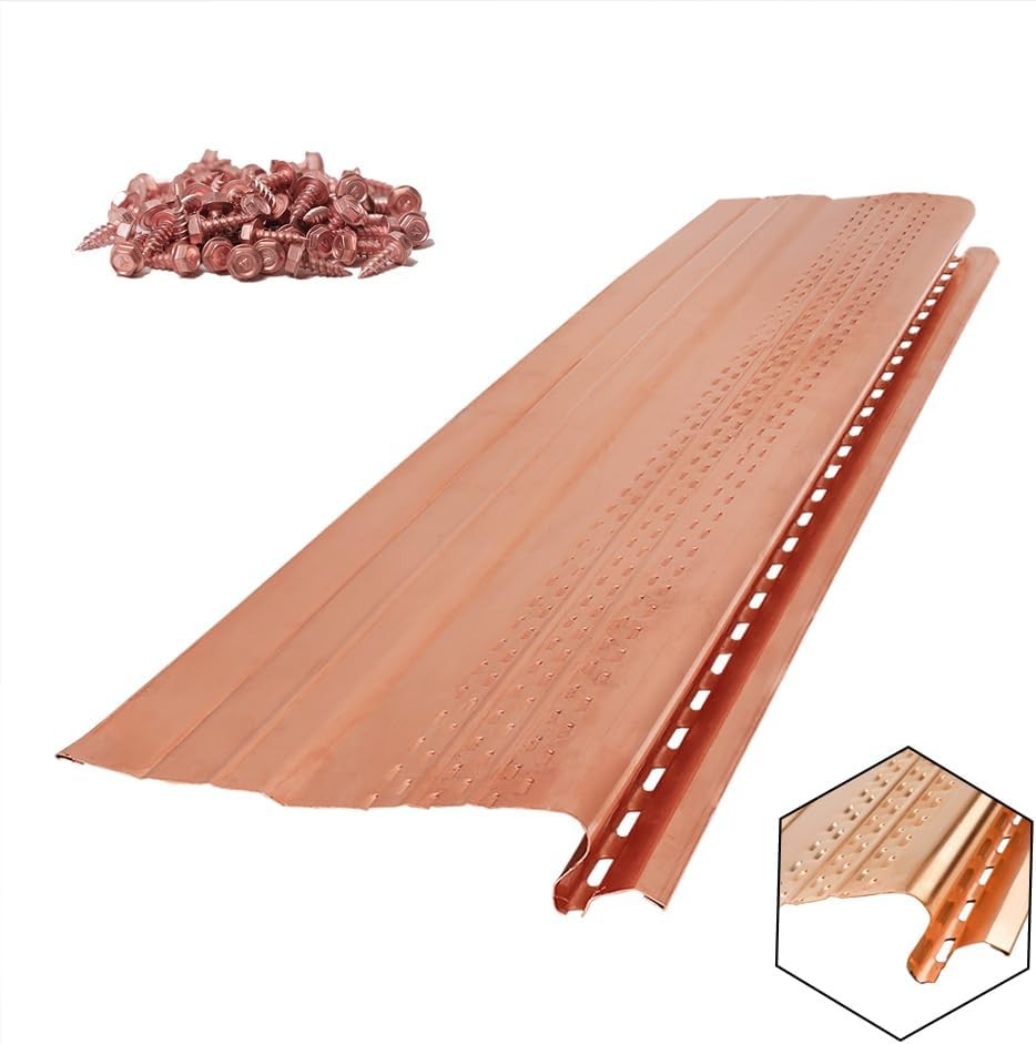 PRO Copper Gutter Guard Systems 5" Inch and 6" inch Adjustable Half Round Gutter