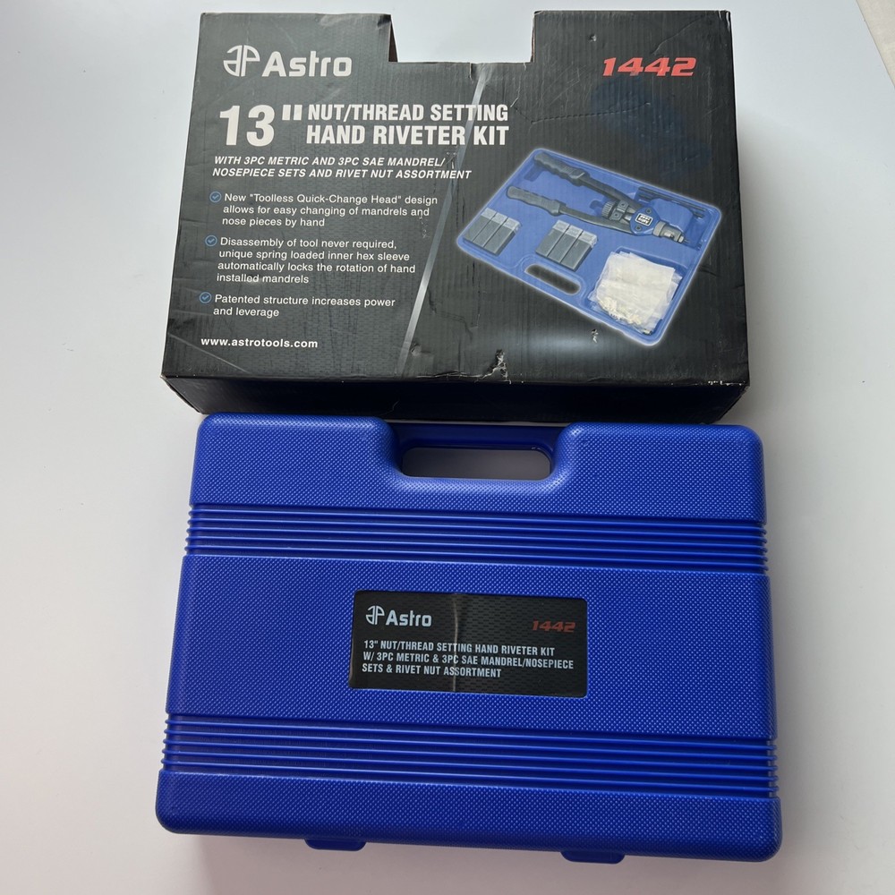 Astro Pneumatic Tool 1442 Nut/Thread Setting Hand Riveter Kit 13-Inch