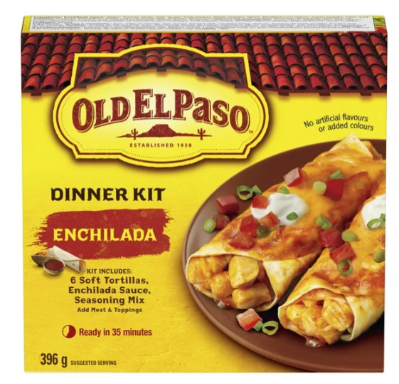 Old El Paso Dinner Kit Enchilada, 396g (4 Pack)