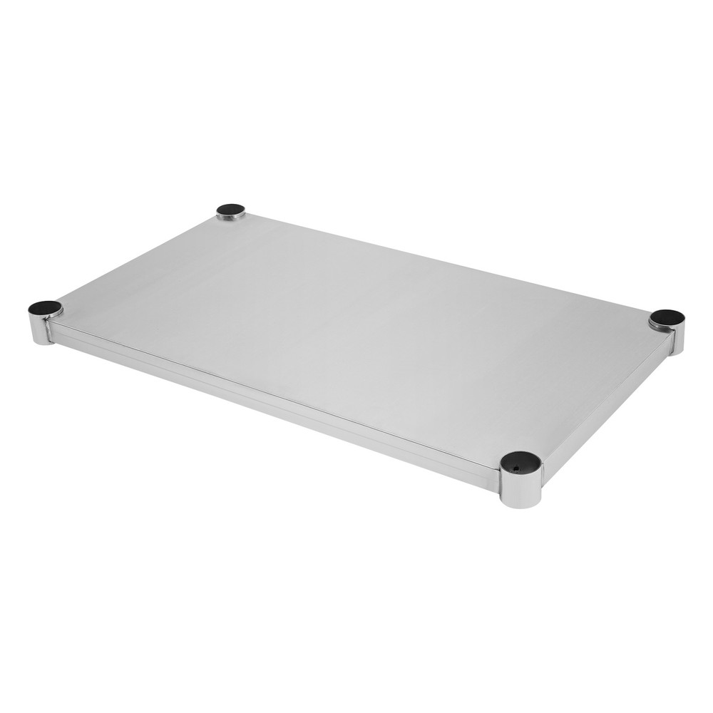 Stainless Steel Rectangular Shelf for Work Table, Adjustable 220 lbs Capacity