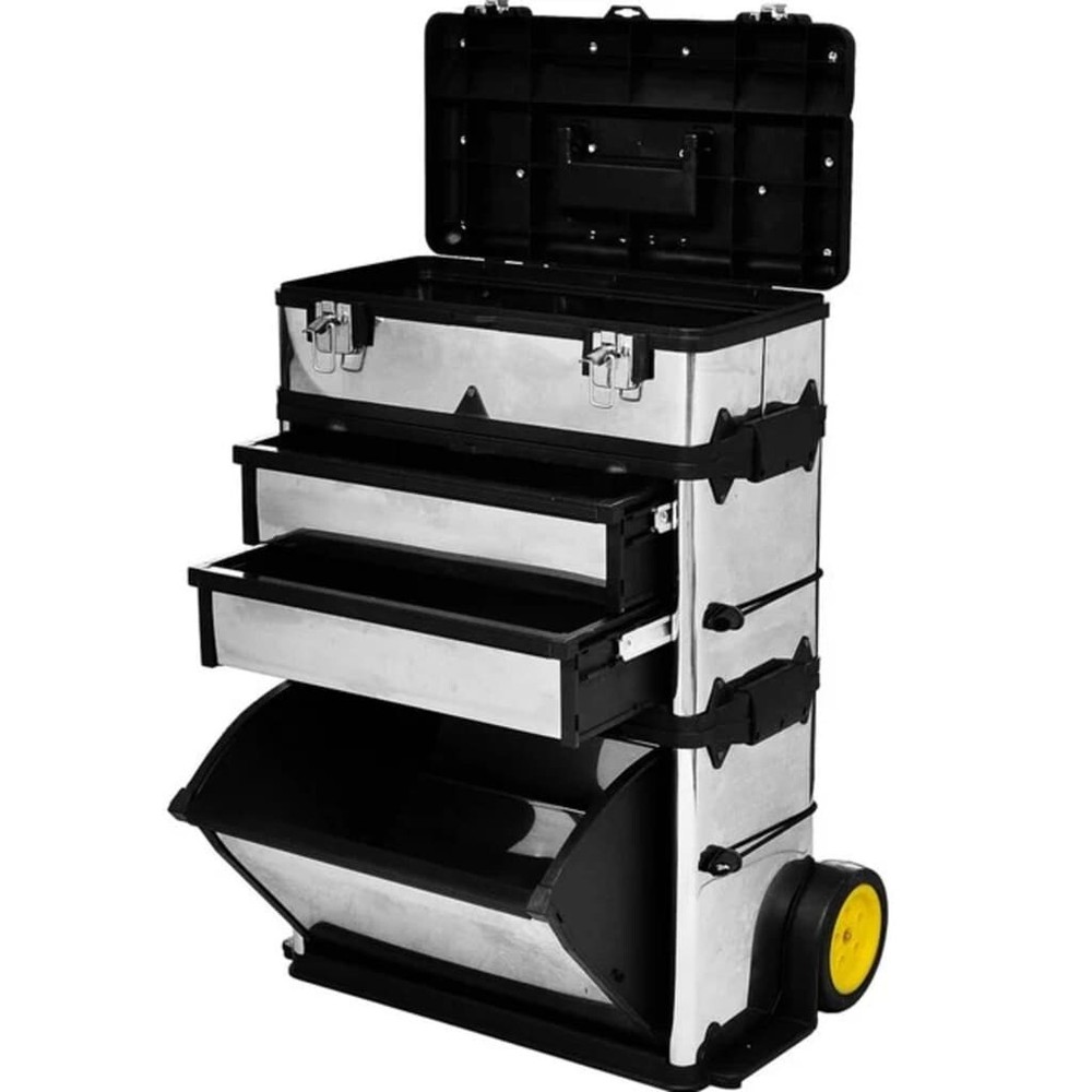 NNEVL 3-Part Rolling Tool Box with 2 Wheels