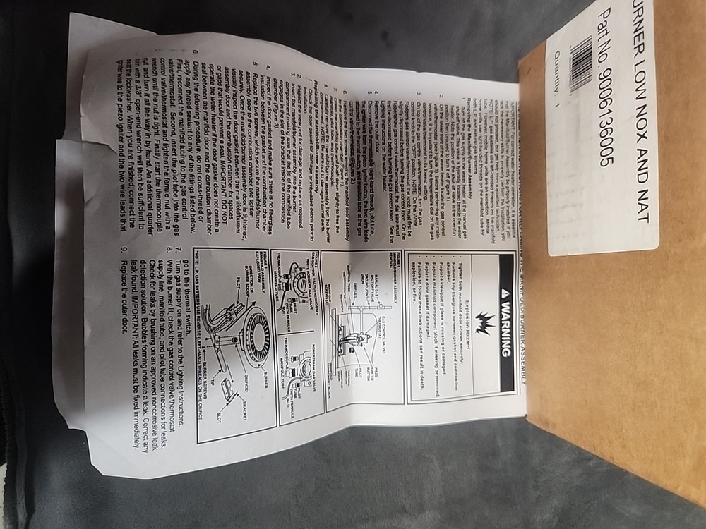 State A.O. Smith 9007546005 Replacement Pilot Assembly NG Water Heater