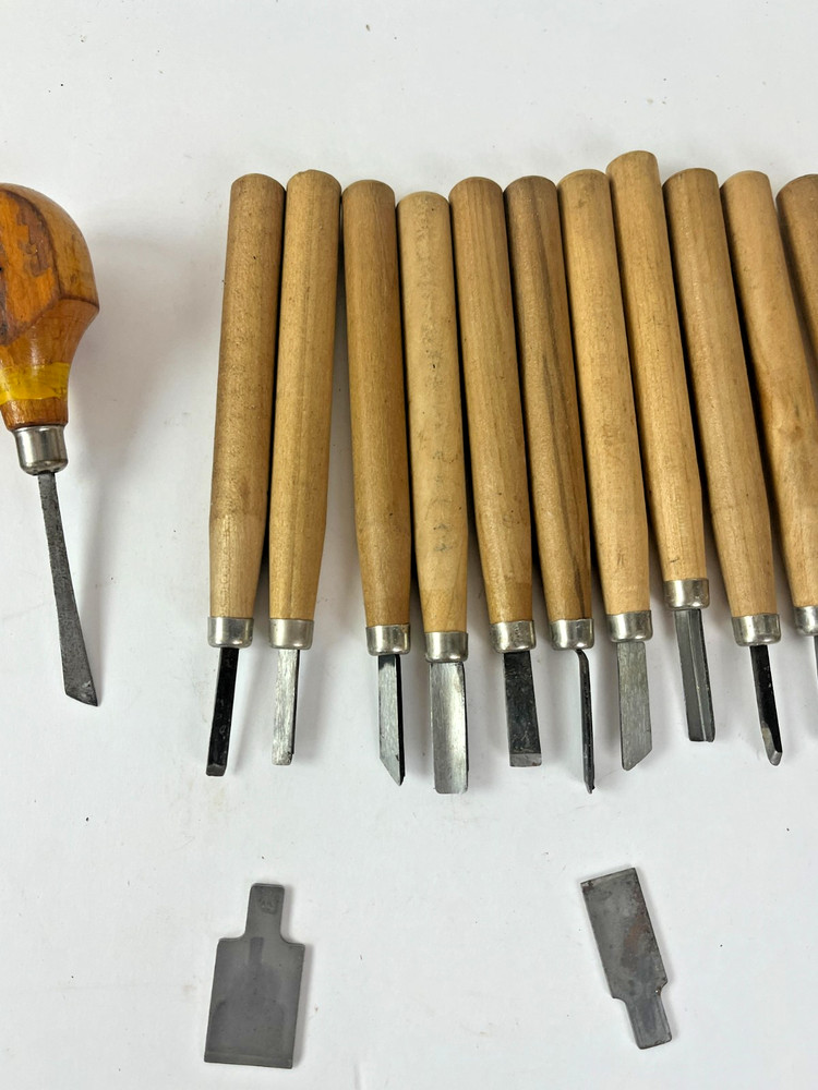 20 Wood Carving Hand Chisel Tool Set Professional Woodworking Gouges Buck Bros