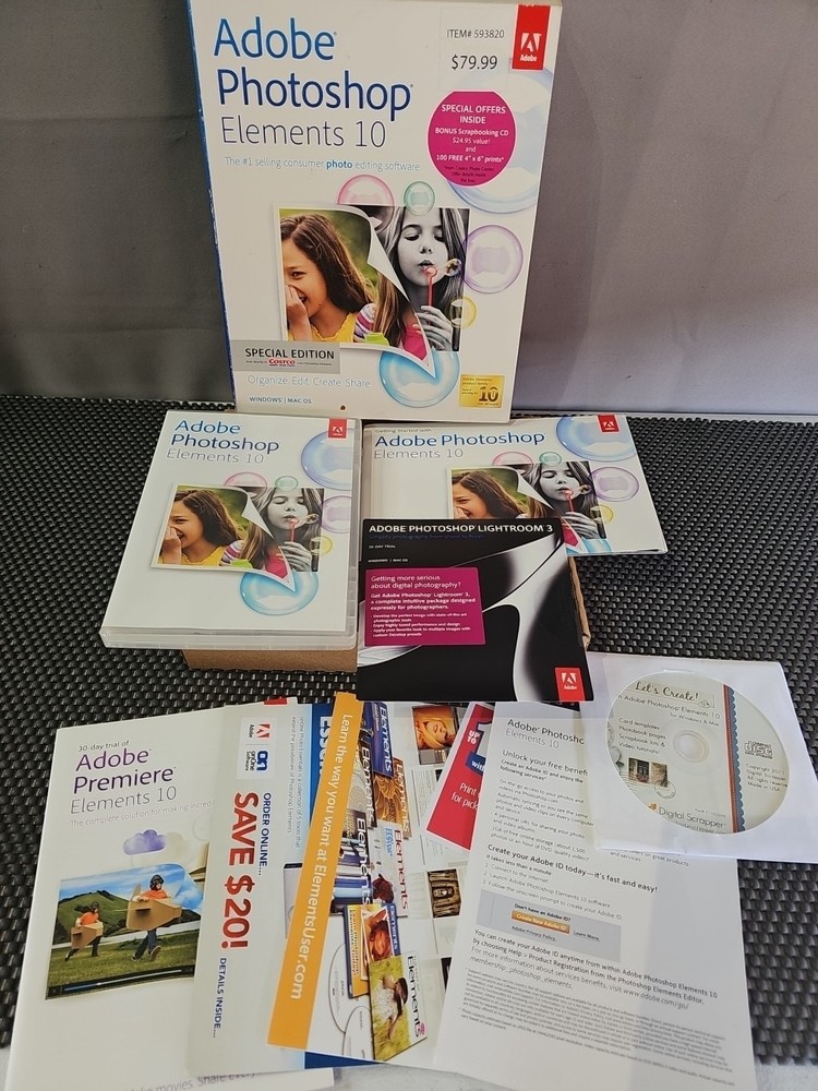 Adobe Photoshop Elements 10 (Open Box Never Use)