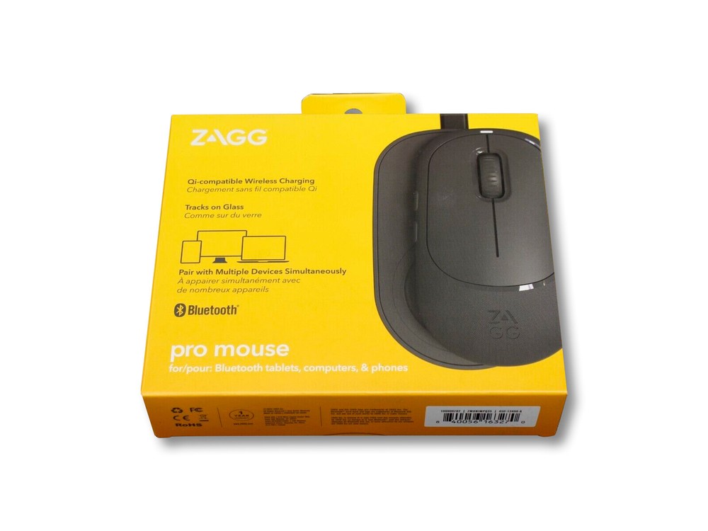 ZAGG Pro Mouse for Tablets and Laptops, Qi-Enabled, Wireless Charging, Bluetooth