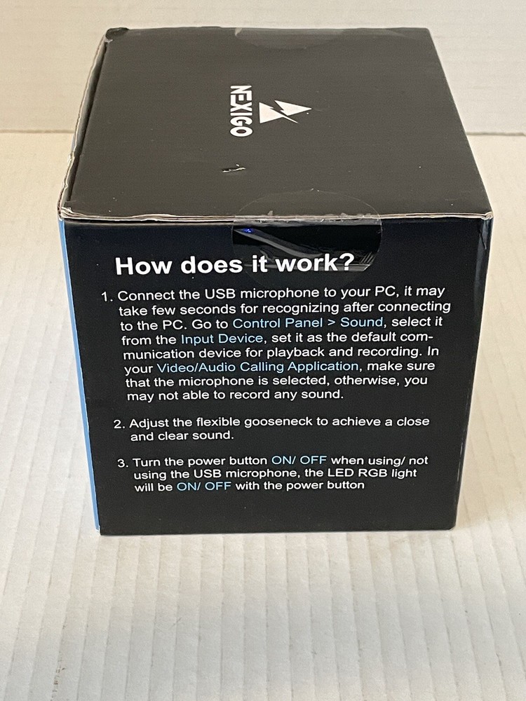 Nexigo USB Computer Microphone M2 with RGB Lighting