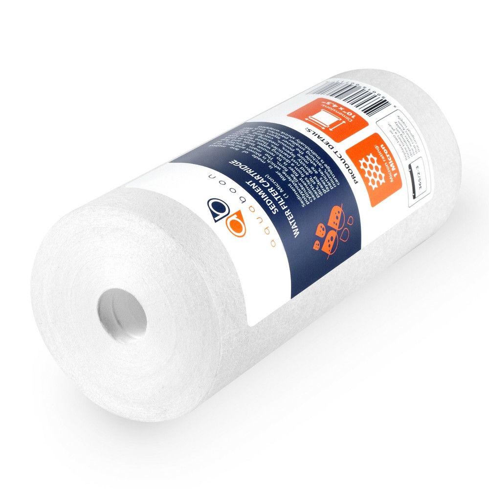 2-PACK of Aquaboon Sediment Water Filter Whole House Big Blue 1 Micron 10"x4.5"