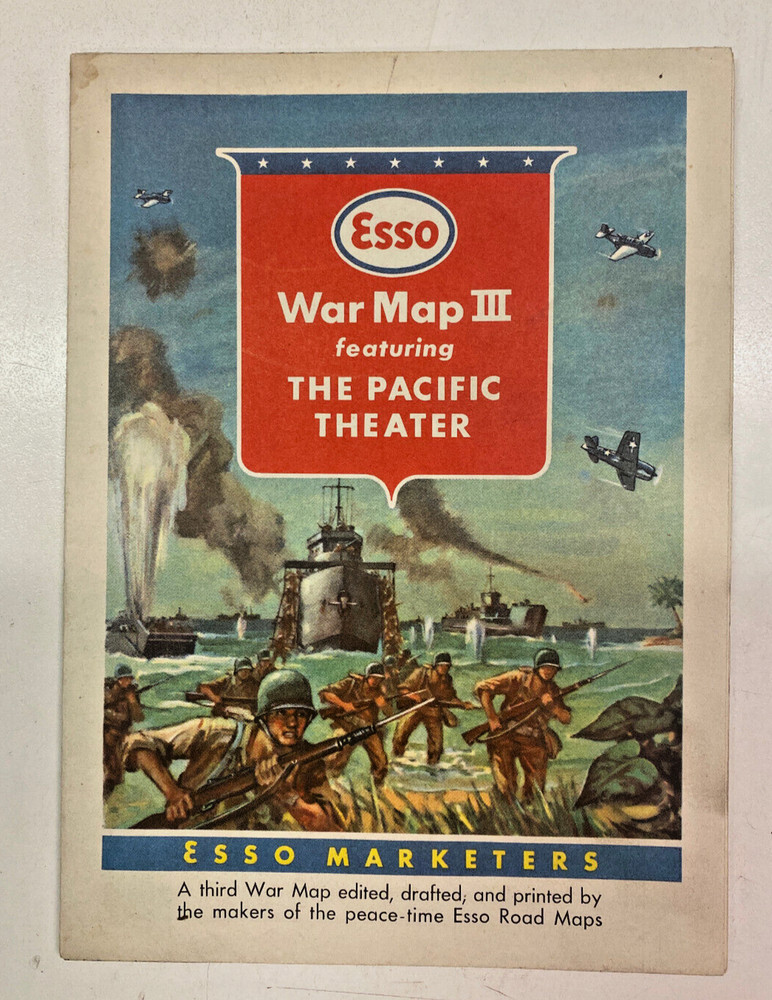 Esso War Map III Featuring The Pacific Theater