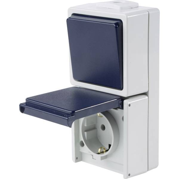 AS Schwabe 62455 Wall Switch IP54 Grey