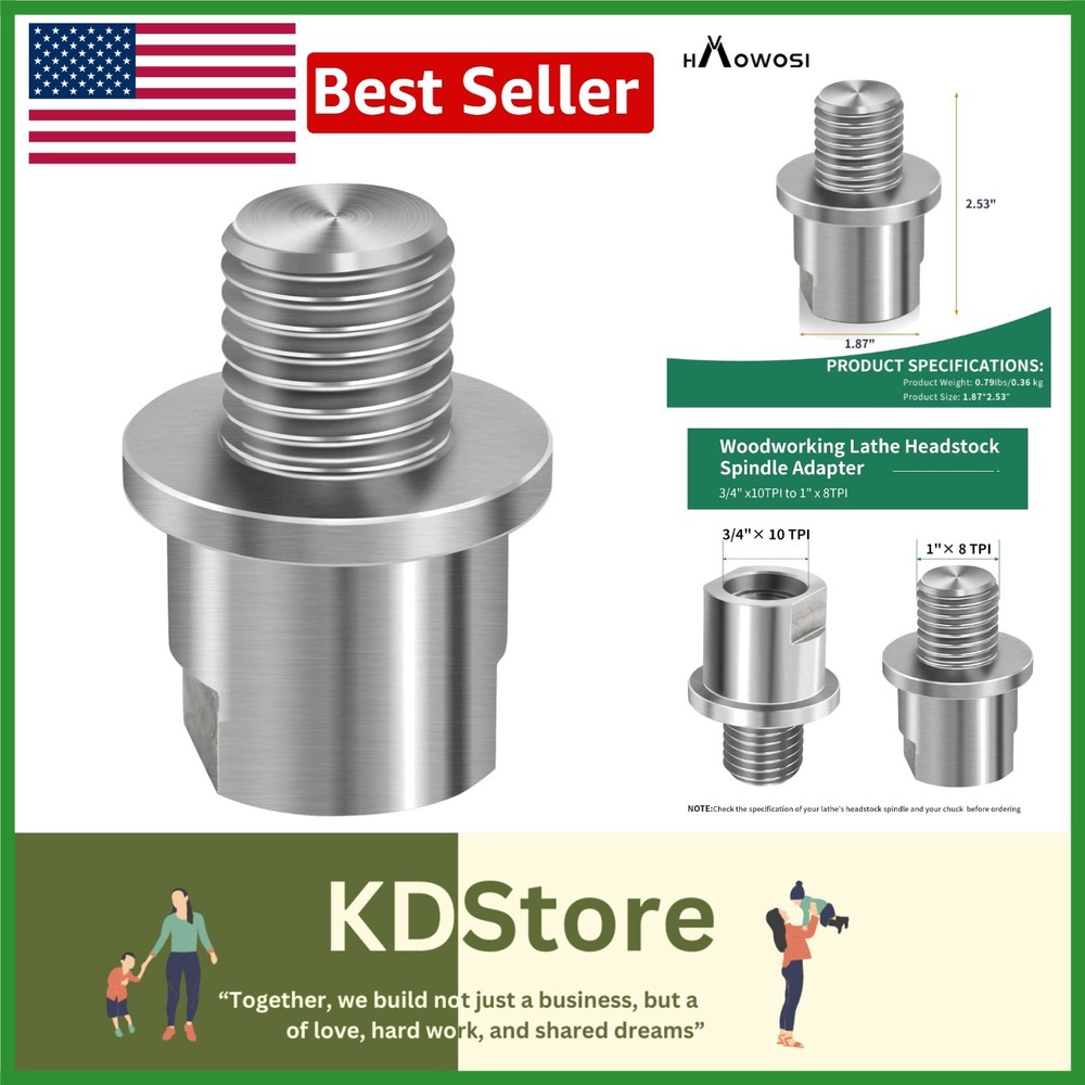 Universal Woodworking Lathe Spindle Adapter for Enhanced Compatibility