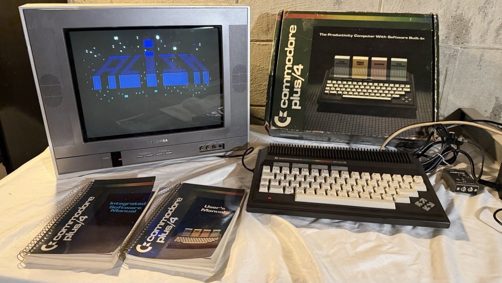 WORKING Commodore Plus/4 In Box With PSU Manuals Retro Vintage Computer Tested