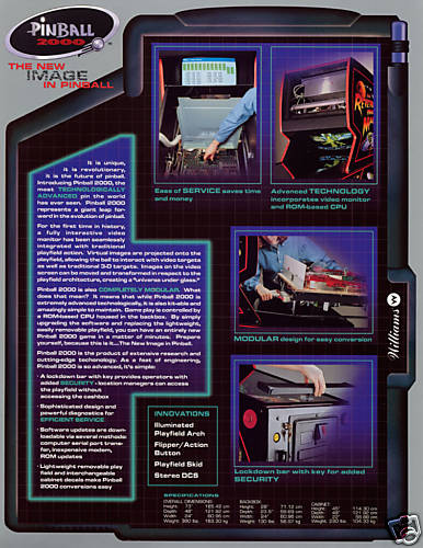 1999 BALLY MIDWAY PINBALL 2000 SYSTEM FLYER