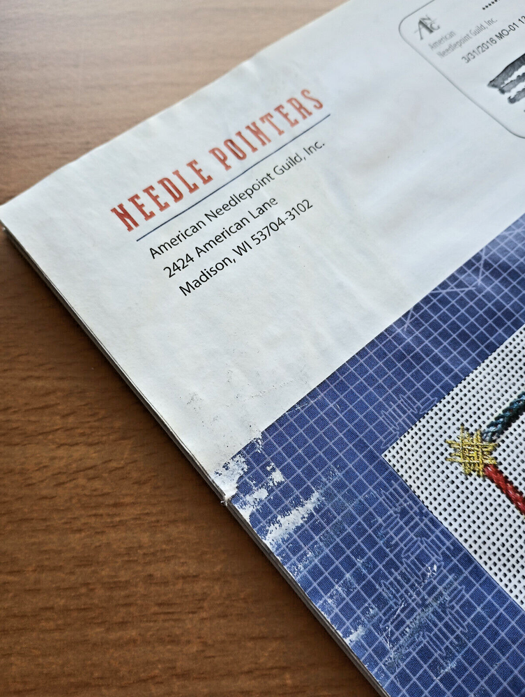 Needle Pointers Magazine July 2015 ANG Needlepoint Pattern