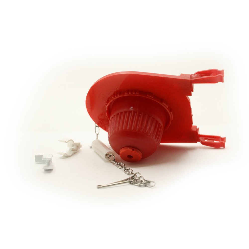 3-Inch Mizer Flush III Red Flapper with Adjustable Bulb, Removable Baffle