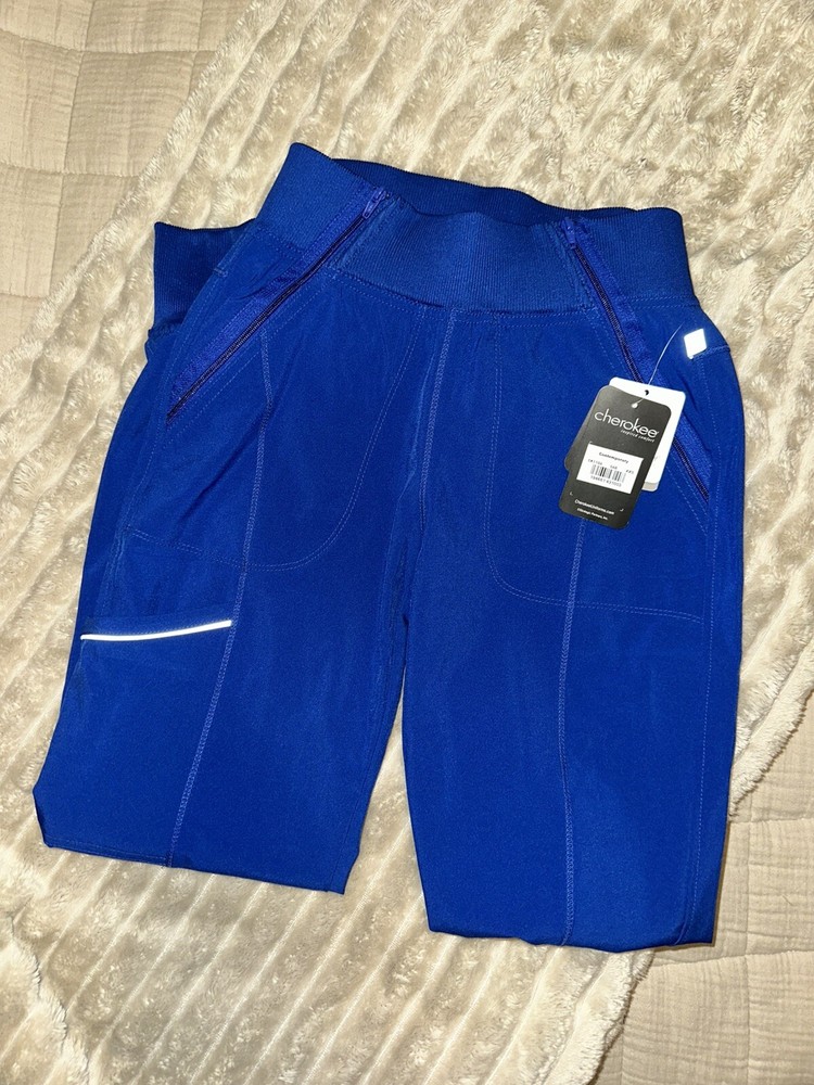 Cherokee Infinity Galaxy Blue Scrub Bottoms XXS