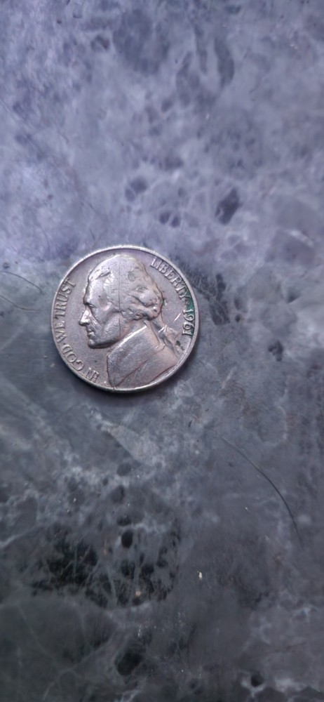 1961 Error Nickel "5 ENTS" Broken Die Missing Letters (FIVE ENTS) No "C" ERROR