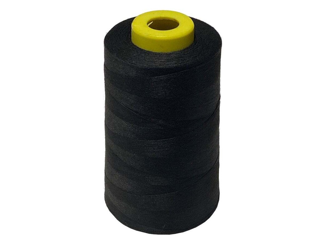 10 SPOOL BLACK Spun Polyester Quilting Serger Sewing Thread #653,6000 YARD EACH