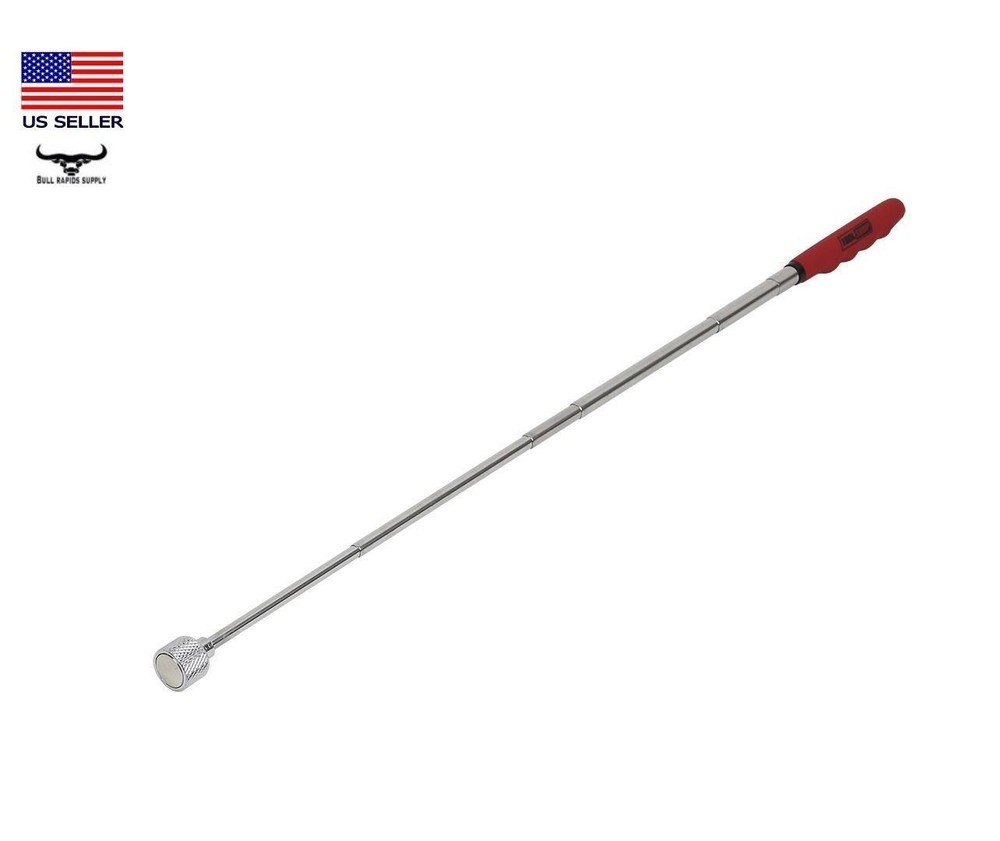 Magnetic Tip 30" Extendable Telescoping Pickup Retrieval Tool 15 lb Capacity