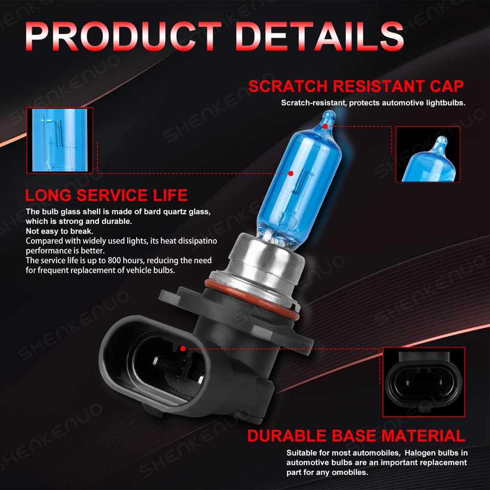 For Jeep Commander 2006-2010 6x Halogen Headlight High/Low + Fog Light Bulbs Kit