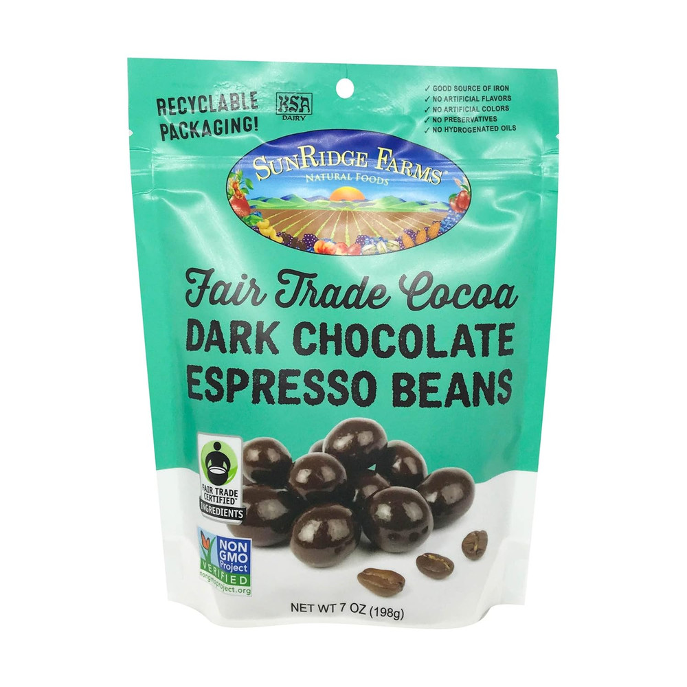 SUNRIDGE FARM ESPRESSSO BEANS DK CHOC 7 OZ
