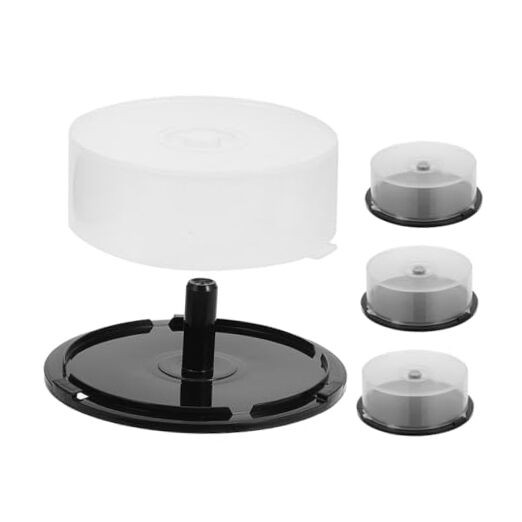 4pcs Cd Dvd Cake Box Spindle Plastic Column Empty Storage Container for 25