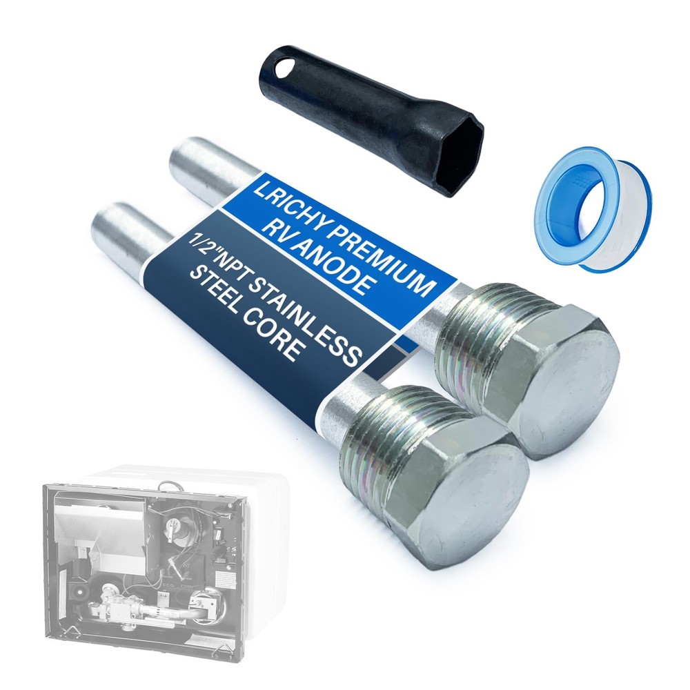 RV Water Heater Anode Rod Replacement 4.5" NPT, RustResistant, 2 Pcs