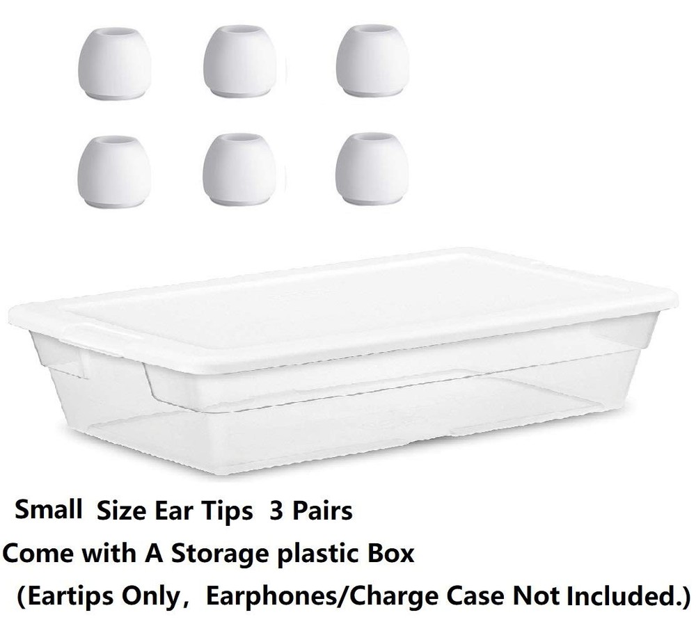 BLLQ Small Size Ear Tips Earbuds Covers Caps Eartips Earpads S, White