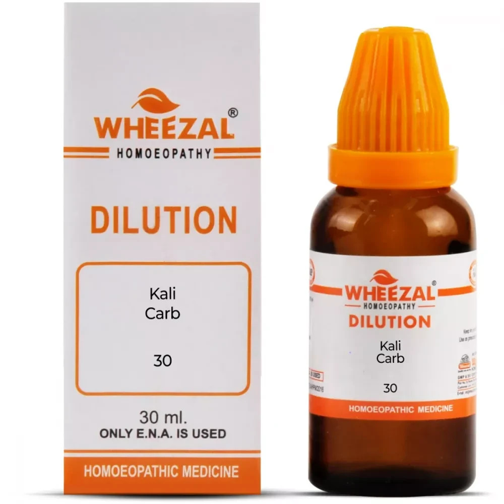 Wheezal Kali Carb (30ml) Select available Potency Homeopathic Drop