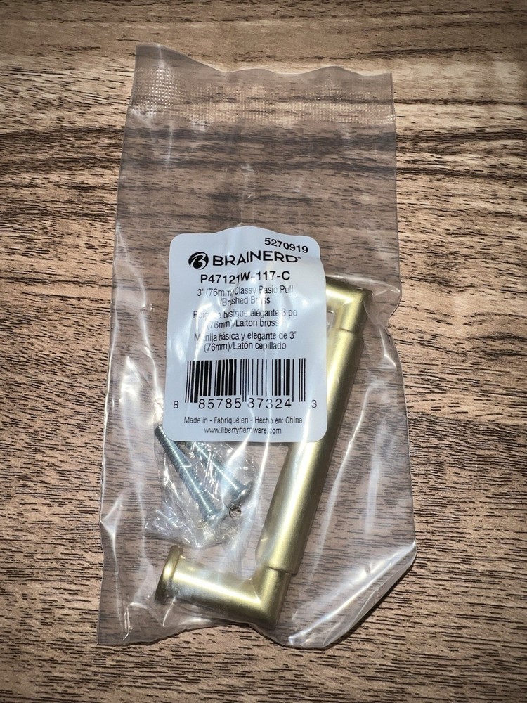 Lot Of 11 Brainerd 3” Brushed Brass Classy Basic Drawer Pull, P47121W-117-C