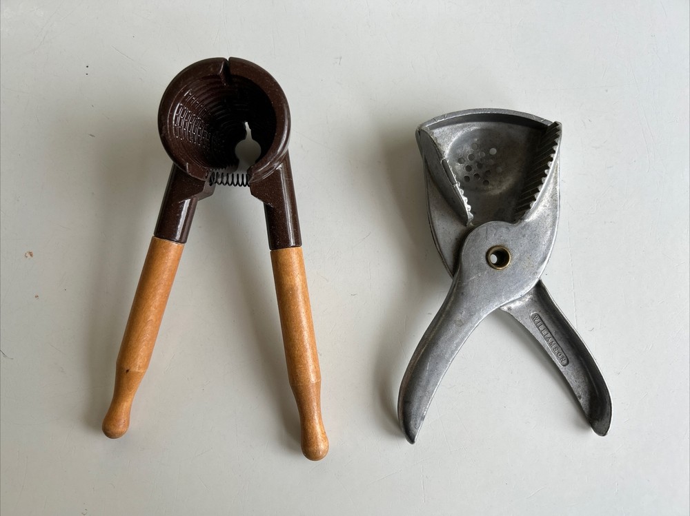 Vintage Kitchen Tools, Lemon Squeezer And Walnut Cracker