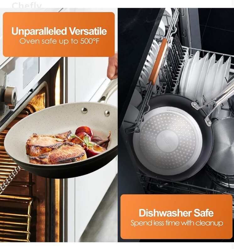 CHEFLY Frying Pan 8 Inch