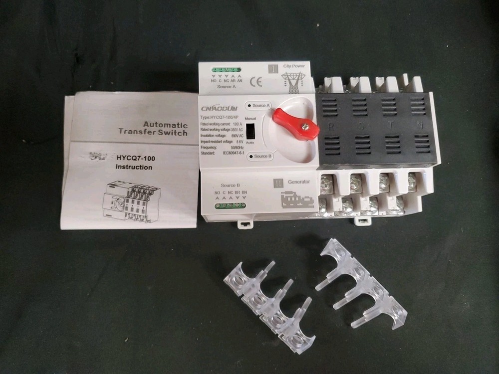 Automatic Transfer Switch ATS 4P 100A 400V Dual Power Electrical Selector Switch