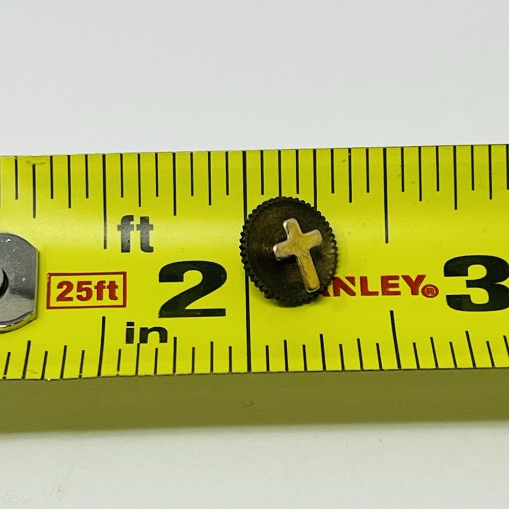 Tiny Cross Pin Screwback Vintage Christianity Religious