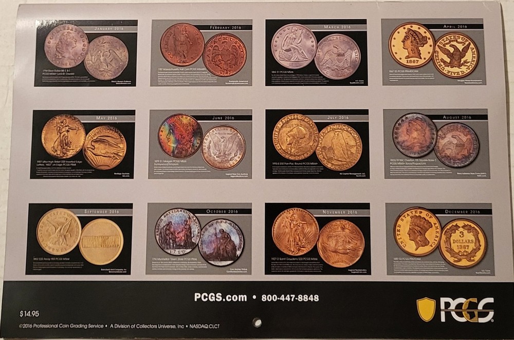 PCGS 2016 Coin Calendar
