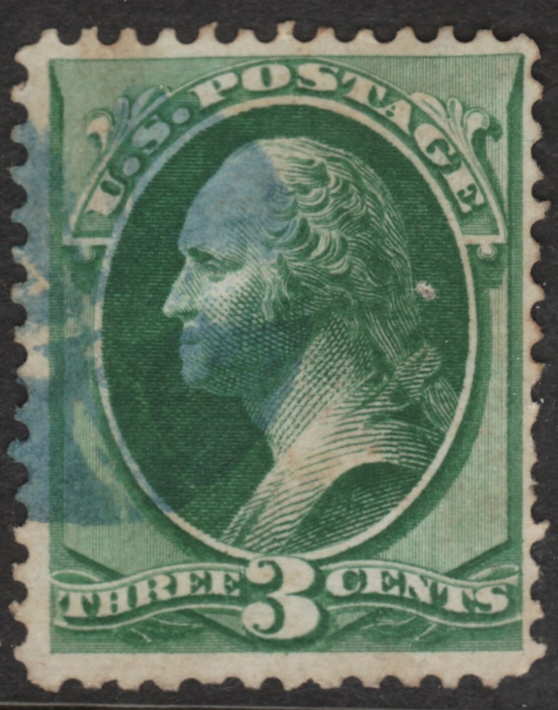 Scott #184 1879  Blue Cork Cancel     MSP12-37