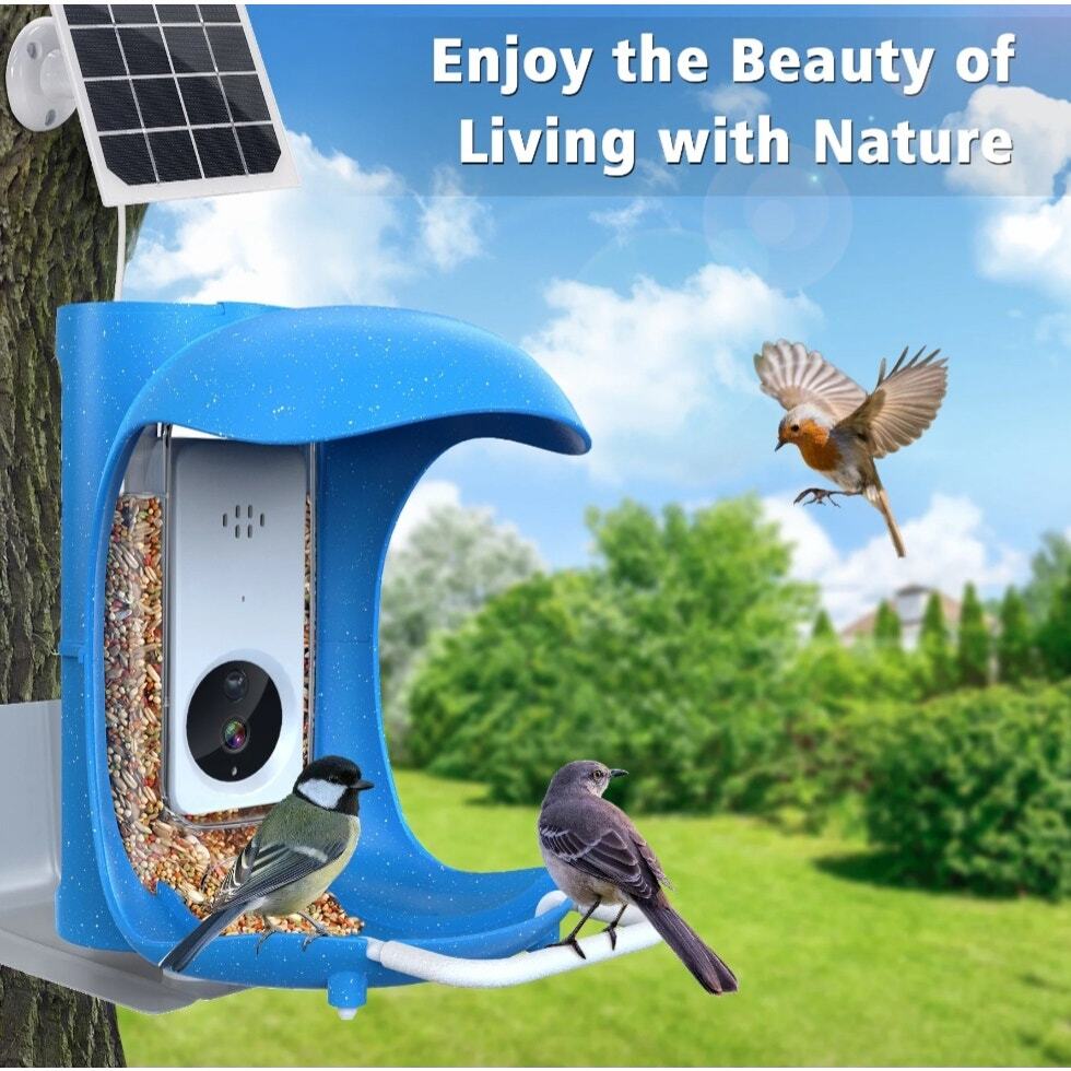 BirdDock Smart Solar Powered Bird Feeder with Camera (Reg.$210)