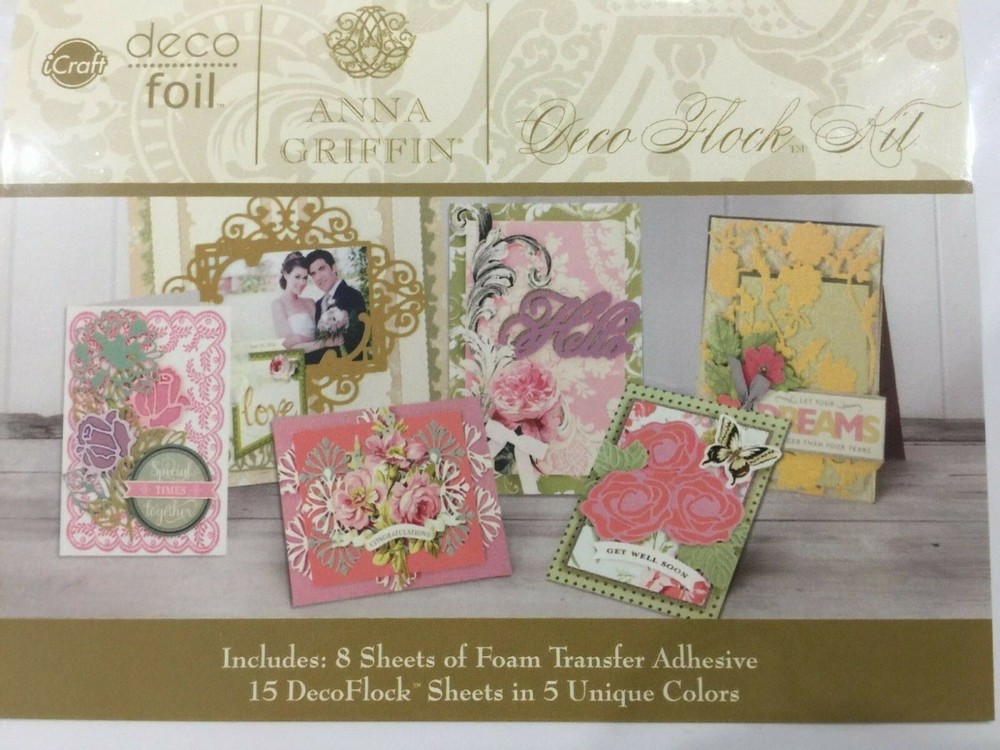 Anna Griffin Deco Flock Kit New
