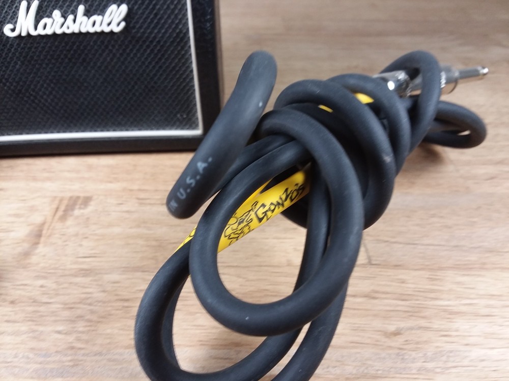 MARSHALL MS-2 Mini Amp with power supply and 6' cable.