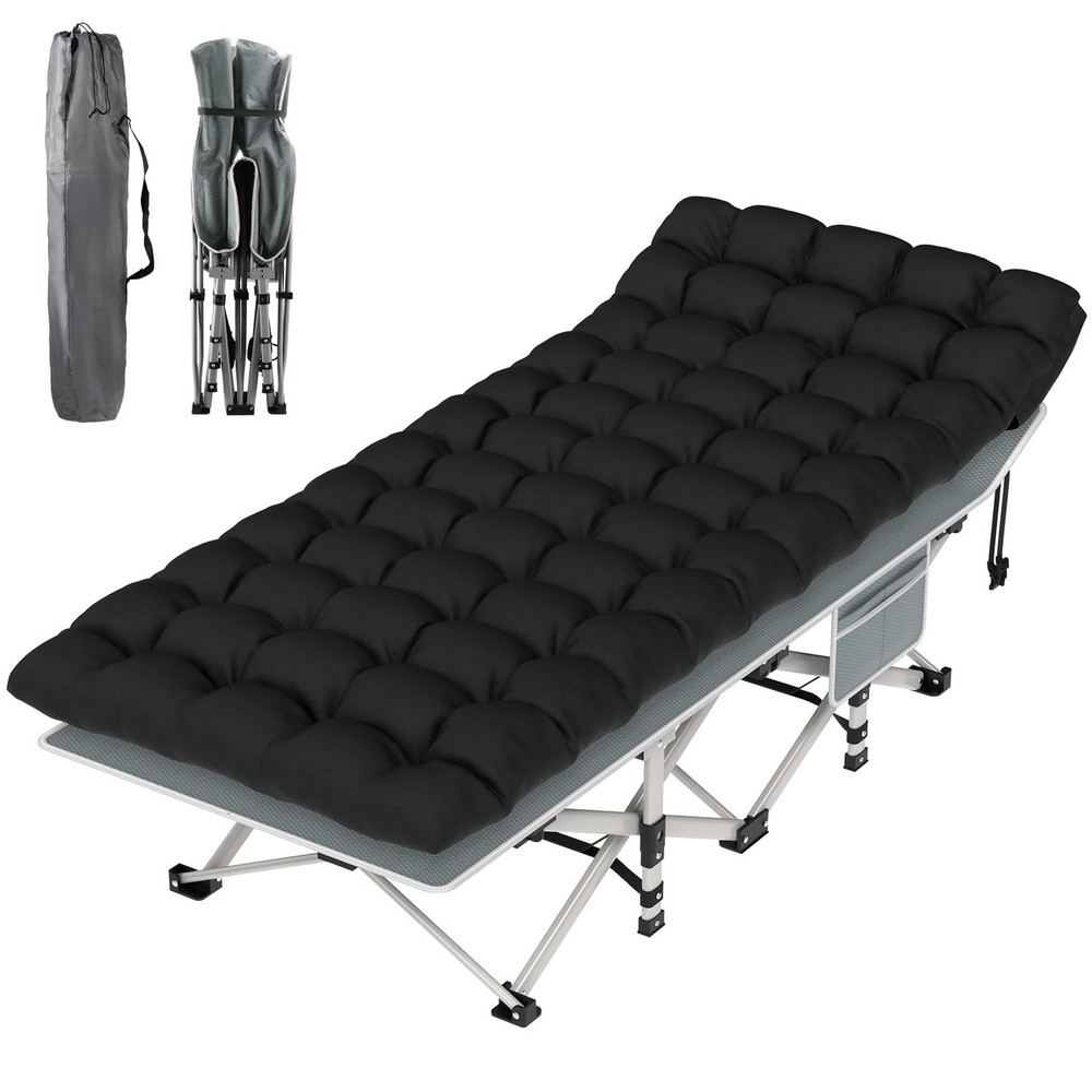 Camping Cot, Folding Camping Cot Bed for Adults Sleeping 1200D Double Layer O...