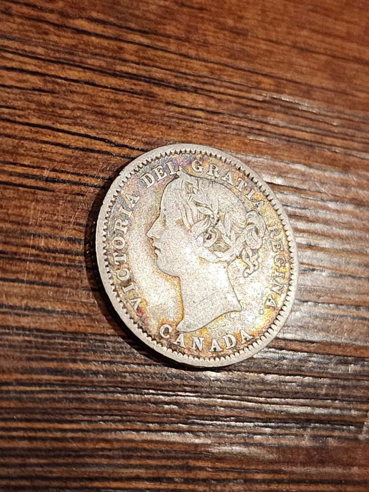 1896 Canada 10 Cents Silver Coin