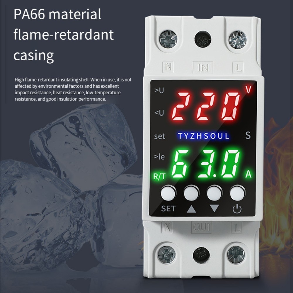 Smart Voltage Control Device Dual LCD Display Over Under Current Protection