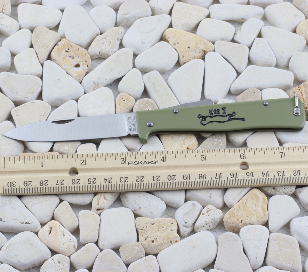 Otter-Messer Mercator Olive Green Stainless Handle Lockback Pocket Folding Knife
