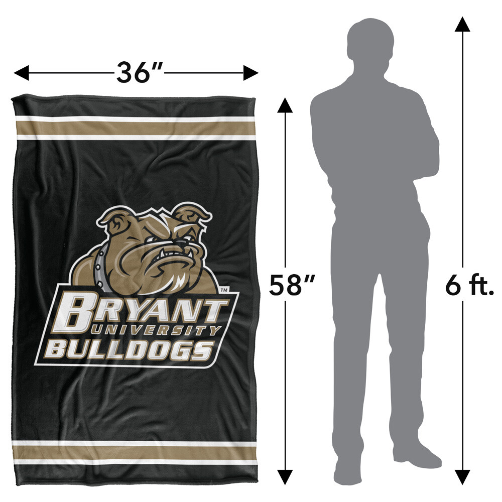 Bryant University Primary Logo Stripes Silky Touch Super Soft Throw Blanket