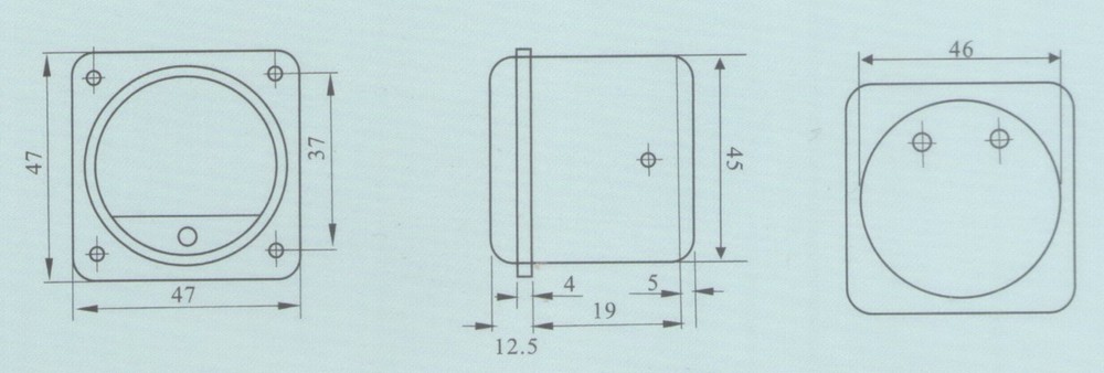 AC 0-5A Analog Ammeter Panel Current Meter SO45 directly Connect