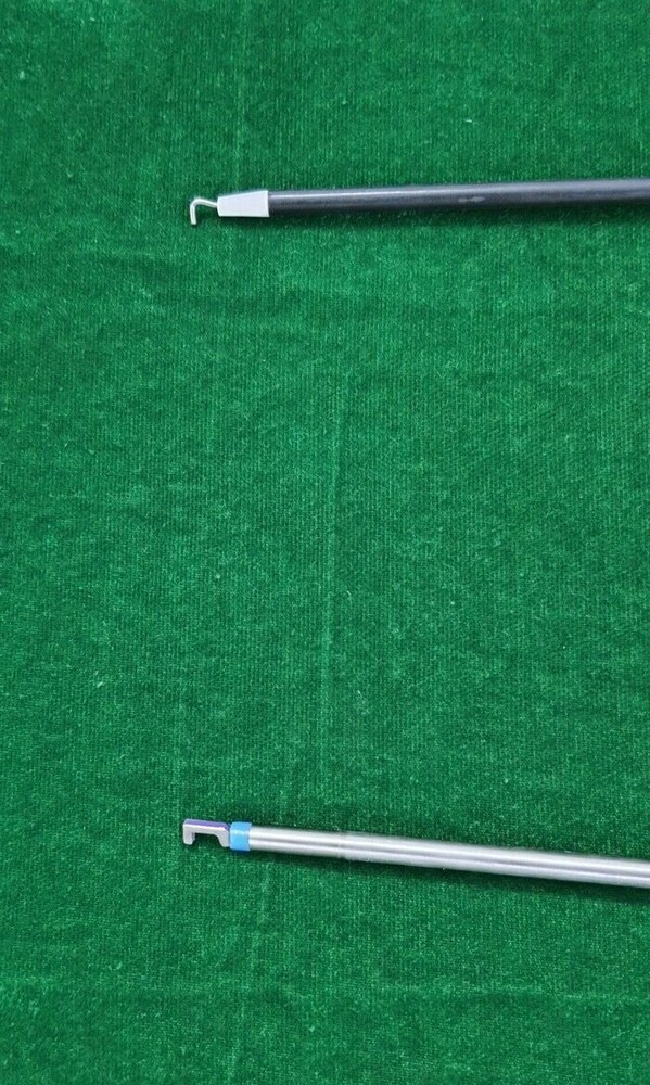 2pc Laparoscopic Bipolar/Monopolar L-Hook 5mmx330mm & Cable Reusable Instruments