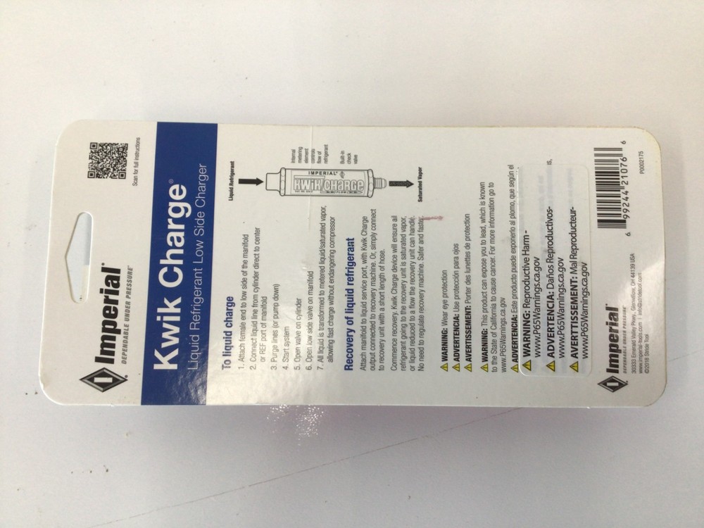 Imperial 535-C Kwik Charge Liquid Low Side Charger 3KU66