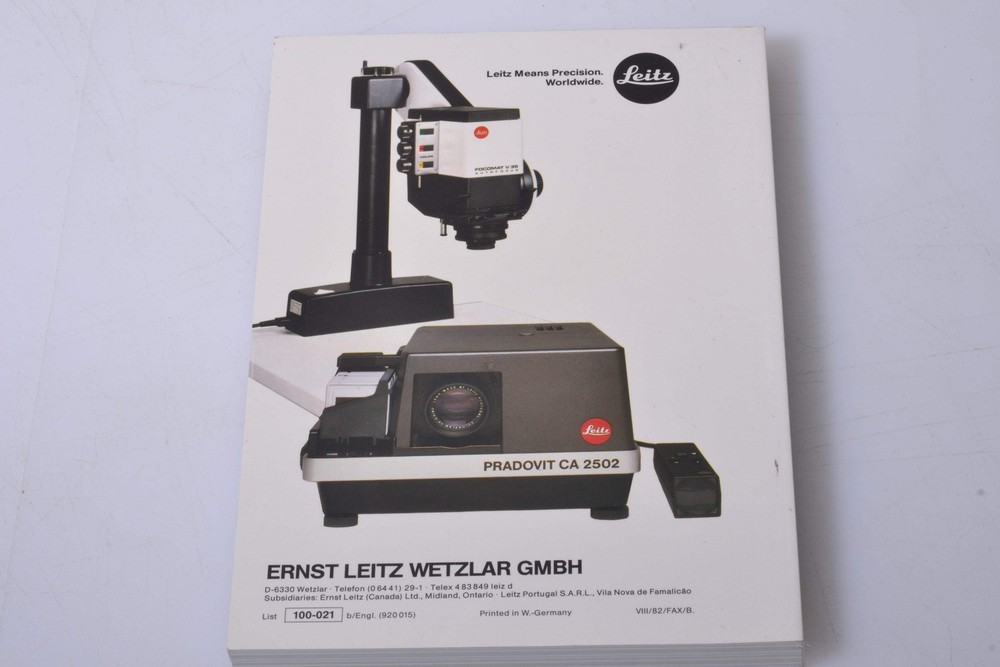Leica System handbook July 1982, very clean